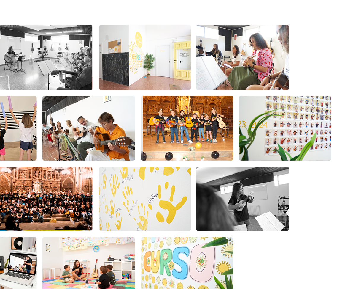 collage de fotos de la escuela 
